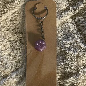 Purple Paw Keychain